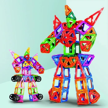 106PCS Magnetu Blokas Nustatyti Modelis ir odinas, Plastikiniai Švietimo Žaislai Vaikams Dovanos Intelektinės asamblėjos 