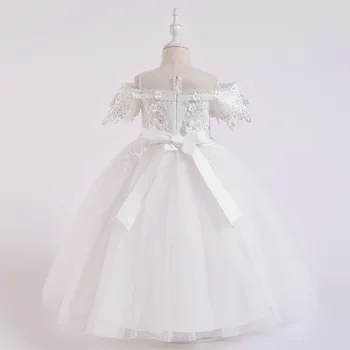 Suknelė Vasaros 2020 Gimtadienio, Vestuvių Suknelės Mergina Kalėdų Princesė Dress Baby Girl Balta Suknelė 4 -12 Y Vestido Kostiumas