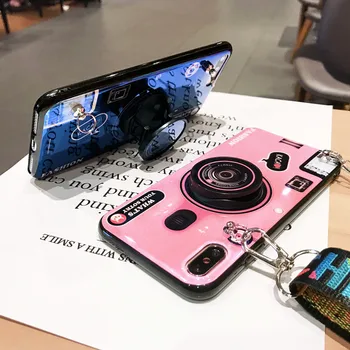 Retro Prabanga Telefono dėklas Samsung Galaxy S20 Plus Atveju 3D Kamera, Silikoninis Galinio Dangtelio Dirželis Samsung S20 Atveju S20 Ultar