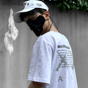 Michalkova 2020SS vyrus/moteris korėjos mados vintage drabužių dizaineris marškinėliai hip-hop pokemon 3M atspindi šviesą, anime