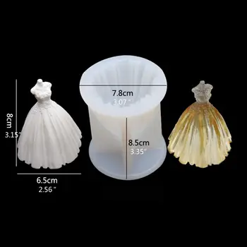 Vestuvinė Suknelė, Sijonas Silikono Dervos Pelėsių Princesė Dress Dervos Pelėsių Amatų Įrankiai J78F