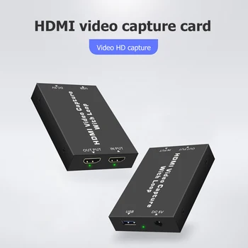 4K HDMI USB 3.0 Filmavimo Kortelės Ciklas-Live Transliacijos Žaidimo Vaizdo Įrašymo Tuner Diktofonas Box HD Vaizdo