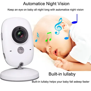 VB603 Kūdikio stebėjimo Belaidžio HD Naktinio Matymo Dviejų krypčių Garso Auklės Kameros Kūdikis Miega Temperatūra Monitoriaus Vaizdo Saugumo Kameros