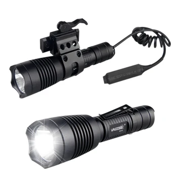 Taktinis Medžioklės Žibintuvėlis (2 Režimai Fakelas 1200 LM LED Šviesos+Šautuvas Socpe Mount+USB Įkroviklis+18650 Akumuliatorius