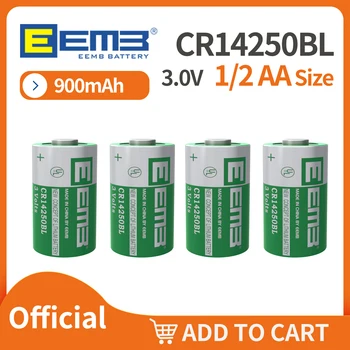 EEMB CR14250BL 3.0 V 900mAh 1/2 AA Baterijos LS14250 Cilindriniai Ličio Baterija PLC Originalus neįkraunamų