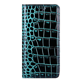 Krokodilas natūralios Odos Apversti Telefono dėklas, Skirtas Samsung Galaxy Note, 10 Lite Plius A21S M01 M11 M21 M31 M30S M31S M51Cover Coque