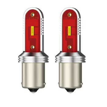 2x Didelės Galios Balta Raudona Gintaro 1156 BA15S P21w SPT Luxeon Chip LED Lemputes DRL šviesos važiavimui dieną rūko žibintai antibrouillard
