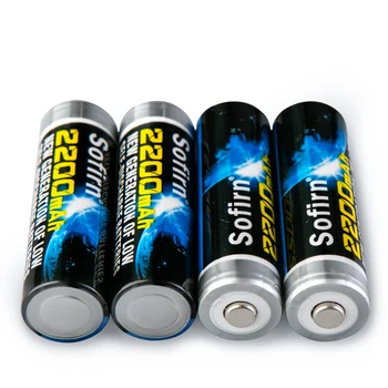 Sofirn AA 2200mah 1.2 V Įkraunamas NiMh Baterijos Aplinkos Apsauga, Perkrovos Apsauga, Baterijos Laikymo Dėžutė