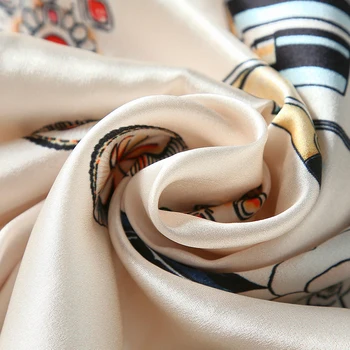 Pavasarį, Rudenį Nekilnojamojo Šilko Moterų Marškiniai, Elegantiškas Mados Lankas Turn-žemyn Apykaklės ilgomis Rankovėmis Natūralaus Šilko Office Lady Spausdinti Palaidinė Viršūnės