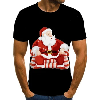 Naujųjų Metų drabužių, Kalėdų T-shirt Santa naujausi vyrų ir moterų 3DT marškinėlius.