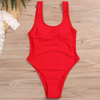 Fitneso, Kūno Moterų Plaukimo Kostiumas Naujas vientisas maudymosi kostiumėlis Juodos Ir Raudonos Dviejų spalvų Moterų maudymosi kostiumėlį Maillot Paplūdimio Maudymosi Kostiumas