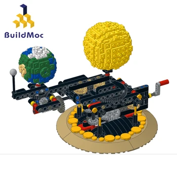 Buildmoc Kūrėjas Žemė, Mėnulis ir Saulė Klasikinis Fizinių Bandymų Modelio Blokai Kūrėjas Idėjų Pasaulyje Plytų Švietimo Žaislai Vaikams