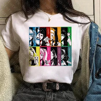 Harajuku Juokinga Japonų Anime Naujas Kakegurui Jabami Yumeko marškinėliai Moteriški Kawaii Animacinių filmų Grafinis Spausdinti 90s Tee Top marškinėliai Moteriška