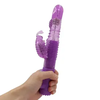 360° G Spot Klitorio Vibratorius Silikono Traukos Sukimosi Dildo Dual Pūlingas Triušių Sekso Produkto Moterų Sekso Vibracijos Mašina