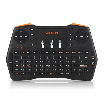 Viboton 2.4 G Bevielio I8 Plius hebrajų Klaviatūra, Touchpad Skristi Oro Pelės Mini Gaming Klaviatūra, skirta 