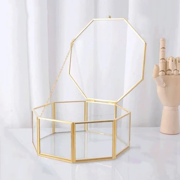 Šiaurės Šalių Stiklas Žalvario Geometrijos Laikymo Krepšiai, Dėžutės Paprastumo Stiliaus Namo Organizatorius Papuošalai Karoliai Desertas Plokštės Apdaila