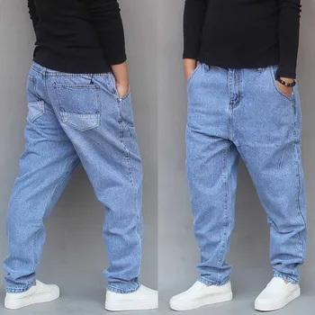 Madinga Streetwear Haremas Džinsai Vyrams Hip-Hop Džinsinio Audinio Kelnės Prarasti Baggy Jeans Poilsiu Vyras Drabužiai