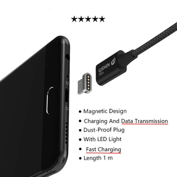 WSKEN Lite1 Micro USB Laidas, Greito Įkrovimo Magnetinio Kabelis USB Magnetinio Įkroviklio Laidą 