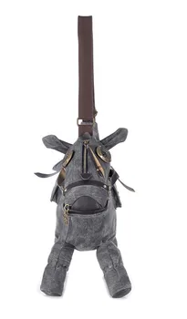 Karšto Gyvūnų maišelį Kūrybos 3D Ponis Donkey Arklio Formos Moterų Pečių Maišą moterų messenger Maišeliai kelionės krepšys Pack mochila bolsos mujer