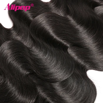 Alipop Plaukų Brazilijos Kūno Banga Nėrinių Priekio Su Ryšulių Remy Human Hair Ryšulius Su Priekinės 10-28 Colių Ryšulius Su Uždarymo