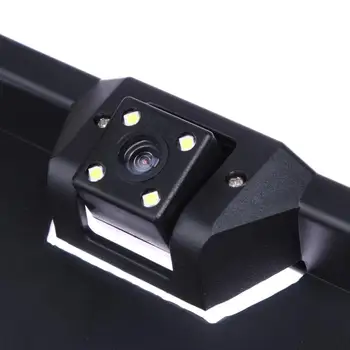 Auto Parktronic ES Automobilių Licenciją Plokštės Rėmas Atsarginės Automobilių Skaičius Galinio vaizdo Kamera, 4 LED Naktinio Matymo automobilių Stovėjimo aikštelė galinio vaizdo Kamera