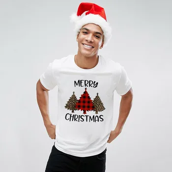 T Marškinėliai Pledas Linksmų Kalėdų marškinėliai Atsitiktinis Vyrų Kalėdų Medžio Sunkvežimių Tshirts Harajuku Mados Šventė Žiemos Marškinėlius Drabužiai