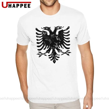 Juokinga Urban Camo albanijos Erelis 3D T-Marškinėliai Vyrams Užsakymą Trumpas Rankovės Grynos Medvilnės Apvalios Kaklo Tee