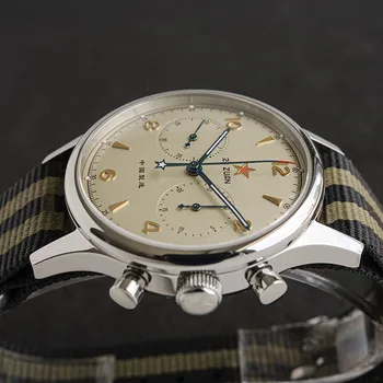 Šviesos Rankas Karinės Žuvėdra Judėjimo 1963 Chronograph Watches Mens 2020 Mechaninė Safyras Mados 40mm Chronograph Žiūrėti
