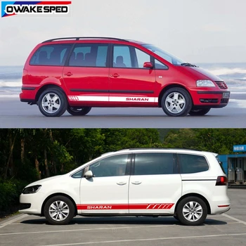 Abi Pusės MPV Automobilių Sporto Juostelės Volkswagen Sharan Kėbulo Durų Sijonas Lipdukai Lenktynių Stiliaus Vinilo Lipdukai