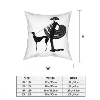 Art Deco Mesti Pagalvę Padengti Pagalvėles už Sofos Kurtas Whippet Sighthound Šuo Nuostabus Pillowcover Namų Dekoro