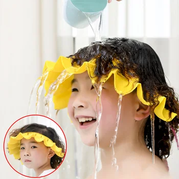 1Pcs Reguliuojamas Kūdikių Šampūno Kepurės Akis Apsaugoti Dušo Shield Vandeniui Bžūp Naujagimių Maudymosi Dušo Kepuraitė Vaikas Šampūno Kepurės Snapeliu