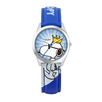 Snoopy vaikams žiūrėti mielas moterims moteriški laikrodžiai gana karūna snoopy kūrybos laikrodžiai vyrams žiūrėti Kvarciniai Laikrodžiai Atsparus Vandeniui
