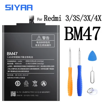 Originalus Baterijos BM32 BM22 BM35 BM39 BM36 BM47 BM46 BN41 Už Xiaomi Mi4 Mi5 Mi4C Mi6 Mi5S Redmi3 3S 3X 4X Redmi Pastaba 3 4 Bateria