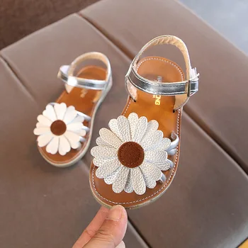 2020 Metų Vasaros Sandalai Vaikus Mergaitėms Princesė Batai Vaikams, Paplūdimio Mergaitės Open Toe Flat Pearl Atsitiktinis Mados Sandalai Šalis