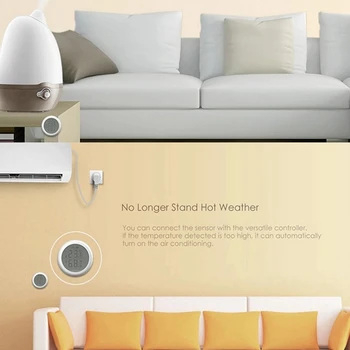 Tuya ZigBee Smart Home Temperatūros ir Drėgmės Jutiklių su LED Sn Veikia su 