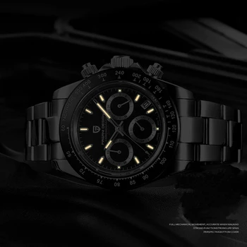 Prabangių Vyrų Žiūrėti 100M Vandeniui Sporto Safyras Žiūrėti Žmogus pagani dizaino Bezel Chronograph Mens Watches VK63 Reloj Hombre 2020 m.