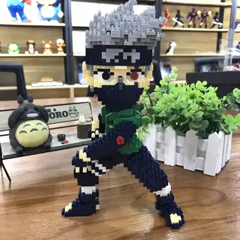 Balody Ninja Naruto Anime Hatake Kakashi 3D Modelį Statybinių Blokų Rinkinį Mini Deimantų Magija Plytų Pastatas, Žaislai Vaikams, Dovanos