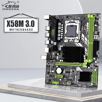 JINGSHA X58M 3.0 Plokštė MATX Darbalaukio X58 Motininę DDR3 LGA 1366 Paramos AMD RX serijos su USB 3.0