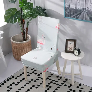 6 Stilių Kėdė Padengti Flamingo Lily Namų Šiuolaikinės Paprasta Ruožas Valgomojo Stalai Rožinė Briedžių Kėdės Atlošas Mažos Sėdynės Padengti Rinkinys