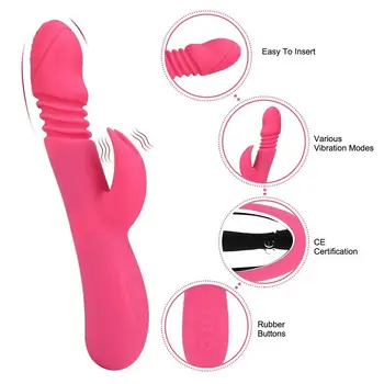 Rabbit vibratoriai Dildo G Spot Multispeed Masažas Moterims Suaugusiųjų silikono Sekso įrankiai, produktai, mašinos, žaislai poroms moteris erotika
