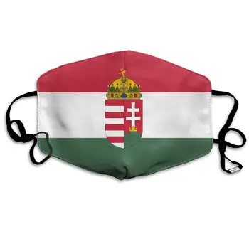 NiYoung Unisex Kvėpuojantis Vėliava, Vengrija Burnos Kaukę, Reguliuojamas Lankelio Stabdžių Dulkių Taršos Veido Kaukė Važiavimo Dviračiu