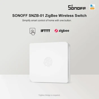 4 vnt SONOFF SNZB-01 Zigbee Bevielio ryšio Smart kilnojamojo Jungiklis Pranešimas apie senkantį akumuliatorių ewelink programa veikia Su SONOFF ZBBridge IFTTT