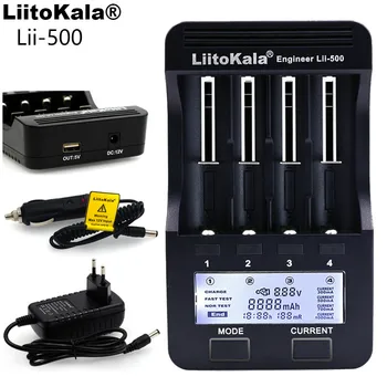 LiitoKala Lii-500S 18650 baterijos kroviklis Įkroviklis 18650 26650 21700 AA AAA baterijų Bandymo akumuliatoriaus talpa, Touch control