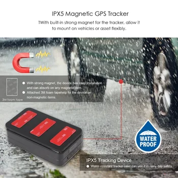 AT4 Stiprus Magnetas GPS Tracker Automobilių 2G IPX5 atsparumas Vandeniui 10000mAh Ilgai veikiant Budėjimo režimu, Realaus Laiko Stebėjimo Balso Stebėti GSM GPS Locator