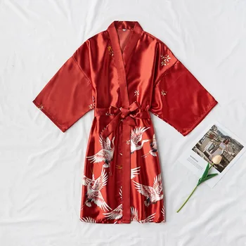 Karšto Pardavimo Viskozė Vestuvių Nuotaka Nuotakos Apdaras Padažu Išaugo Moterų Bridesmaid Nightdress Vasaros Chalatas Kimono Sleepwear S M L XL