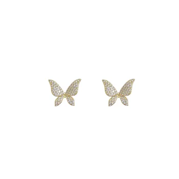 2020 Naują Atvykimo Madinga Saldus Crystal Butterfly Stud Auskarai Moterų, Mergaičių, Elegantiškas Boucle D ' oreille Papuošalai, Dovanos