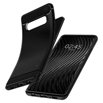 Originalus SPIGEN Patikima Šarvai Matte Black Case for Samsung Galaxy S10 / Galaxy S10 Plius / S10+ / S10E