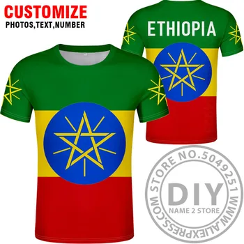 ETIOPIJA Marškinėliai Pavadinimas Numeris Eth T-shirt Foto Drabužių Print 
