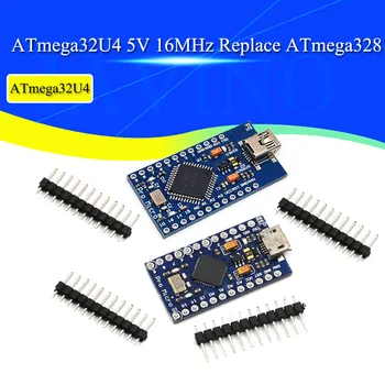 Pro Mikro ATmega32U4 5V 16MHz Pakeisti ATmega328 Už arduino ATMega 32U4 Pro Mini Su 2 Eilės Pin Antraštė