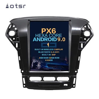 PX6 Tesla Automobilių Dvr Gps Navigacija Android 9.0 GPS ford mondeo/fusion MK4 2011-13 vienetas multimedijos radijas, diktofonas, gps tracker